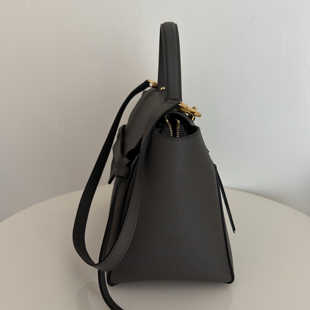 Celine *NEW* Grey Top Handle Leather Bag with Shoulder Strap & Dust Cover - Picture 6 of 14